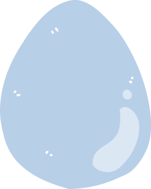 Bir insan tarafından çizilmiş düz renkli çizgi film yumurtası.