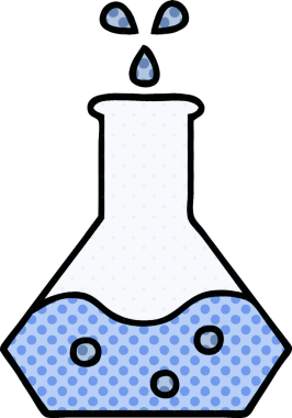 Bir insan tarafından çizilmiş bir bilim deneyinin çizgi romanı.