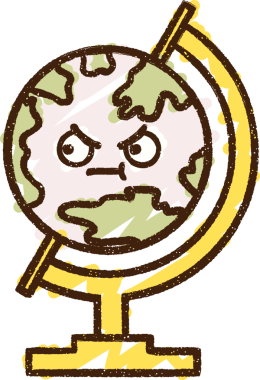 Bir insan tarafından çizilmiş Coğrafya Küre Tebeşiri