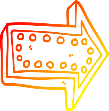 Bir insan tarafından çizilen çizgi film okunun sıcak gradyan çizimi