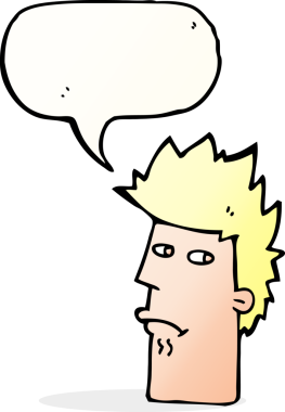 bir insan tarafından çizilmiş konuşma balonlu karikatür sinirleri.