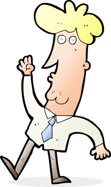 Bir insan tarafından çizilmiş bir ofis adamı.