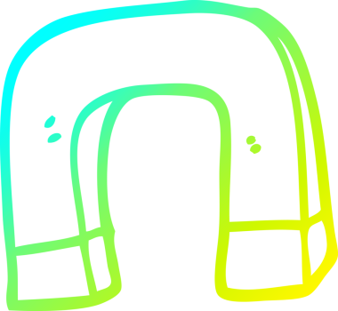 Bir insan tarafından çizilen mıknatısın soğuk gradyan çizgisi.