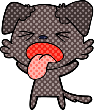 Bir insan tarafından çizilmiş iğrenç bir çizgi film.