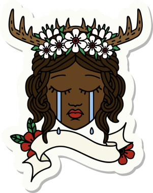 Bir insan tarafından çizilmiş insan bir Druid çıkartması.