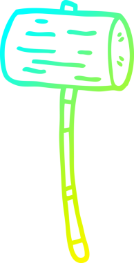 Bir insan tarafından çizilmiş bir karikatür çekicisinin soğuk gradyan çizimi