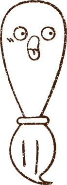 Bir insan tarafından çizilmiş Boya Fırçası Kömürü