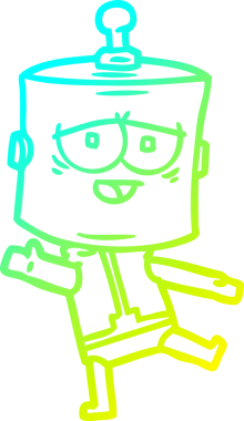 Bir insan tarafından çizilmiş soğuk gradyan robot çizimi