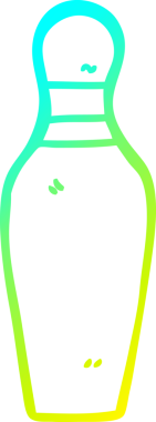 Bir insan tarafından çizilmiş bir bovling topunun soğuk gradyan çizgisi.