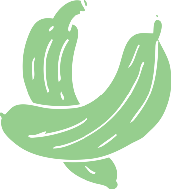 Bir insan tarafından çizilmiş karalama salatalığı.