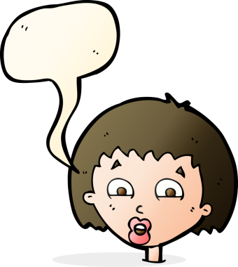 bir insan tarafından çizilen konuşma baloncuğuyla şok olmuş çizgi film.