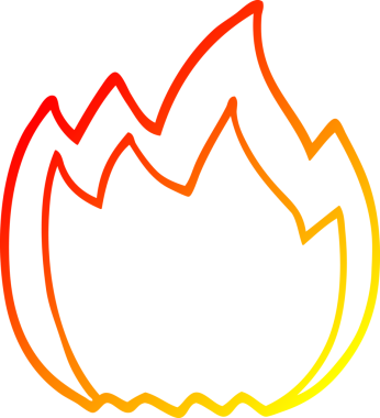 Bir insan tarafından çizilmiş çizgi filmin sıcak çizgi çizimi.