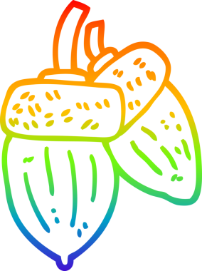 gökkuşağı gradyanı bir insan tarafından çizilmiş bir palamut çizimi