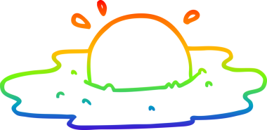 gökkuşağı gradyan çizgi çizimi bir insan tarafından çizilmiş kızarmış yumurta