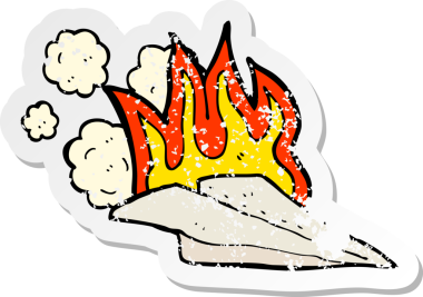 Bir insan tarafından çizilmiş bir karikatür kağıdının gerilemiş çıkartması.