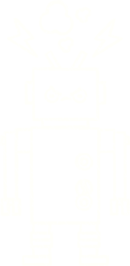 Bir insan tarafından çizilen robot tebeşiri.