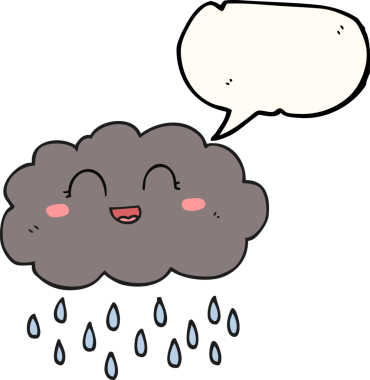 Bir insan tarafından çizilmiş serbest konuşma baloncuğu yağmur bulutu