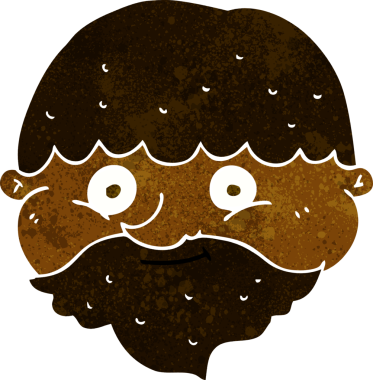 Bir insan tarafından çizilmiş sakallı bir adam.