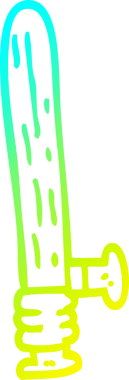 Bir insan tarafından çizilen polis copunun soğuk gradyan çizgisi.