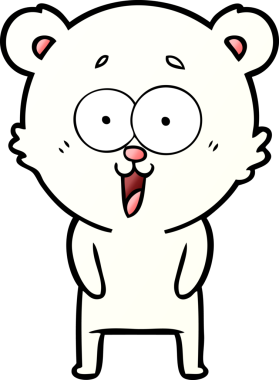 Bir insan tarafından çizilmiş kutup ayısı karikatürü