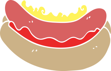 Bir insan tarafından çizilmiş sosisli sandviç.