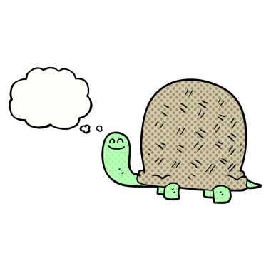 Bir insan tarafından çizilmiş serbest çizim baloncuk kaplumbağa.