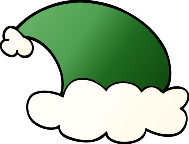 Bir insan tarafından çizilmiş noel şapkaları.