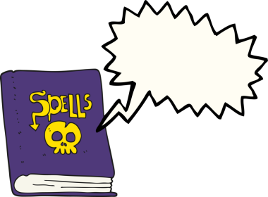 Bir insan tarafından çizilmiş serbest konuşma balonu büyü kitabı