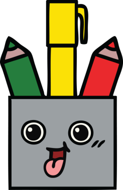 Bir insan tarafından çizilmiş kalem kapının sevimli karikatürü.