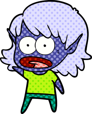 Bir insan tarafından çizilen elf kızı şok etti.