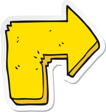 Bir insan tarafından çizilmiş çizgi film okunun çıkartması