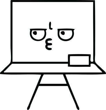 Bir insan tarafından çizilmiş karatahta çizimi