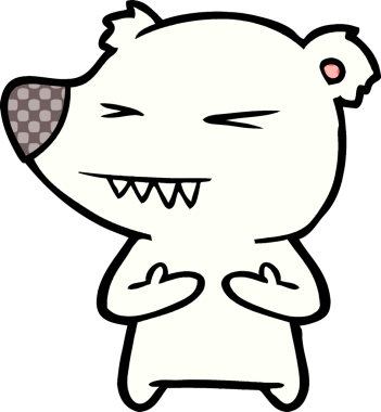 Bir insan tarafından çizilmiş kutup ayısı karikatürü