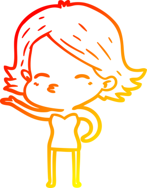 Bir insan tarafından çizilmiş bir karikatür kadın çizimi