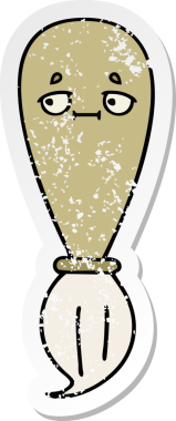 Bir insan tarafından çizilmiş karikatür fırçasının sıkıntılı çıkartması.