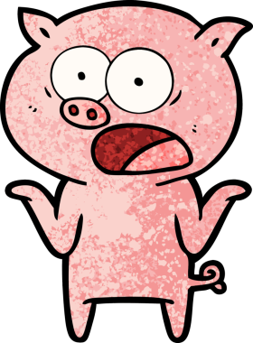 Bir insan tarafından çizilmiş domuz bağırması.