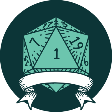 Bir insan tarafından çizilen bir d20 zar atma ikonu