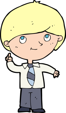 Bir insan tarafından çizilmiş bir fikri olan çizgi film çocuğu.