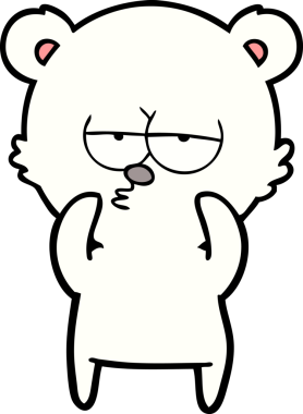 Bir insan tarafından çizilmiş kutup ayısı karikatürü