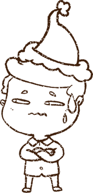 Bir insan tarafından çizilmiş Noel Adamı Kömürü