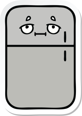 Bir insan tarafından çizilmiş şirin bir buzdolabı etiketi.