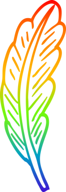 gökkuşağı gradyan çizgi çizimi bir insan tarafından çizilmiş beyaz tüy