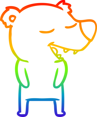 gökkuşağı gradyan çizgi çizimi bir insan tarafından çizilmiş bir çizgi ayı