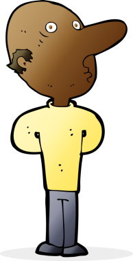 Bir insan tarafından çizilmiş keltoş bir adam.