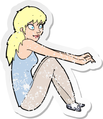 Bir insan tarafından çizilmiş mutlu bir karikatürün gerilimli yapıştırması.