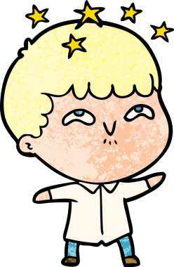 çizgi film bir insan tarafından çizilmiş hayret verici çocuk.