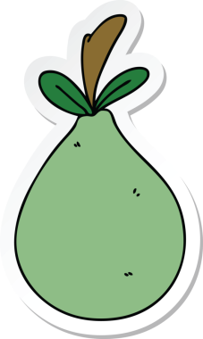 Bir insan tarafından çizilmiş tuhaf bir el armudu çıkartması.