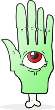 Bir insan tarafından çizilmiş serbest çizim, ürkütücü göz çizimi.