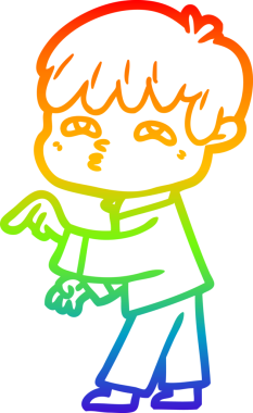 Gökkuşağı gradyanı çizimi Bir insan tarafından çizilmiş tuhaf bir çizgi