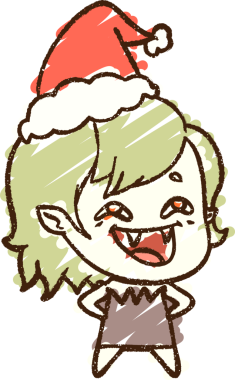Bir insan tarafından çizilmiş Noel Vampiri Tebeşiri